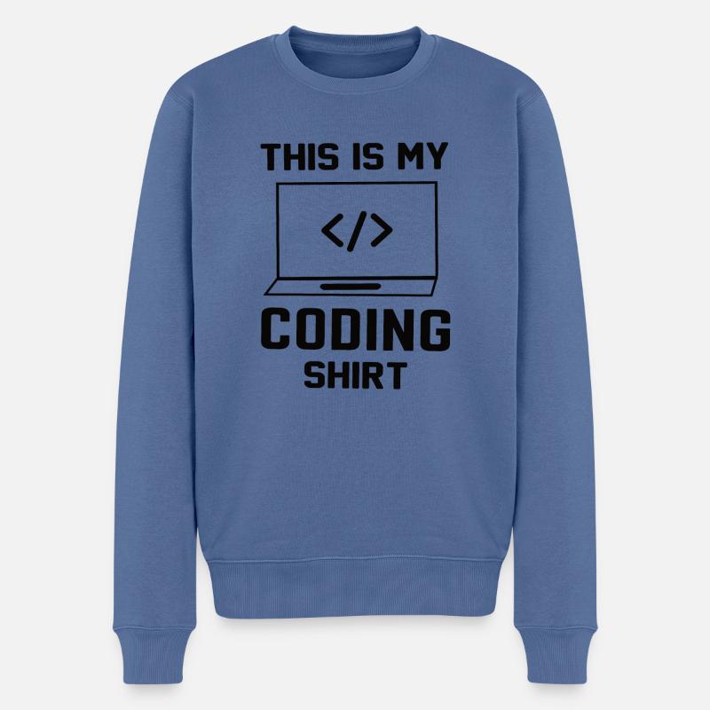 Software Developer Programmer Gift - Men's Premium Organic Jumper - stone blue