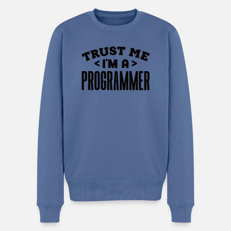 Software Developer Programmer Gift - Men's Premium Organic Jumper - stone blue