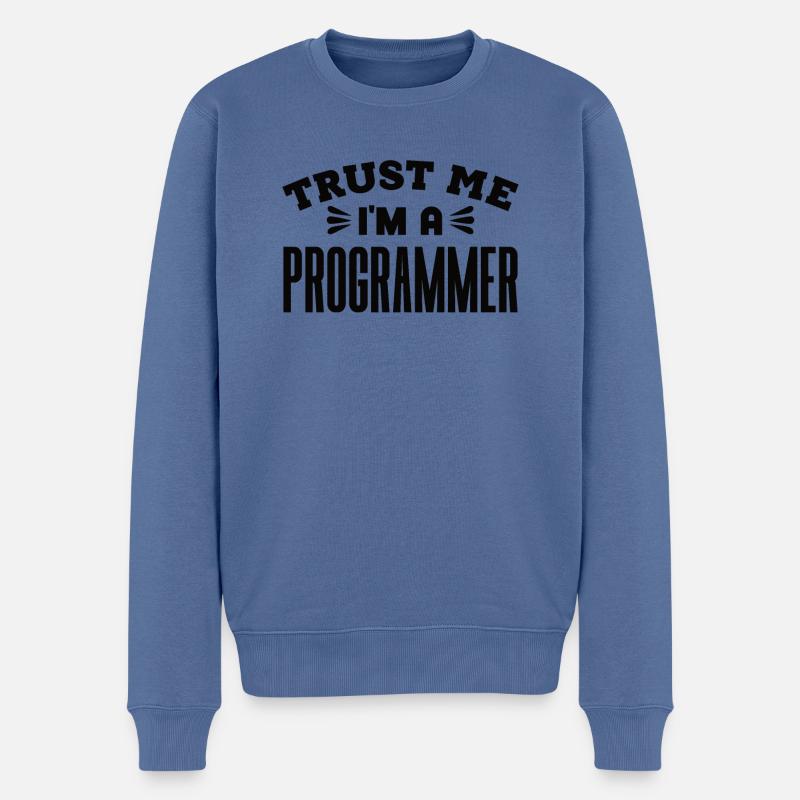 Software Developer Programmer Gift - Men's Premium Organic Jumper - stone blue