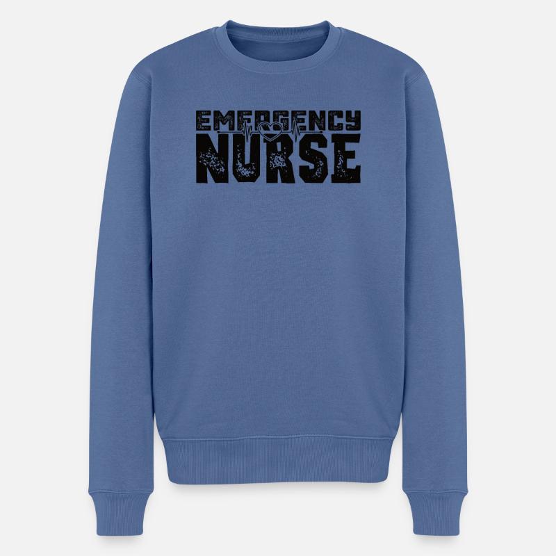 Service ambulancier Infirmier paramédical - Pull Premium bio Homme - bleu pigeon