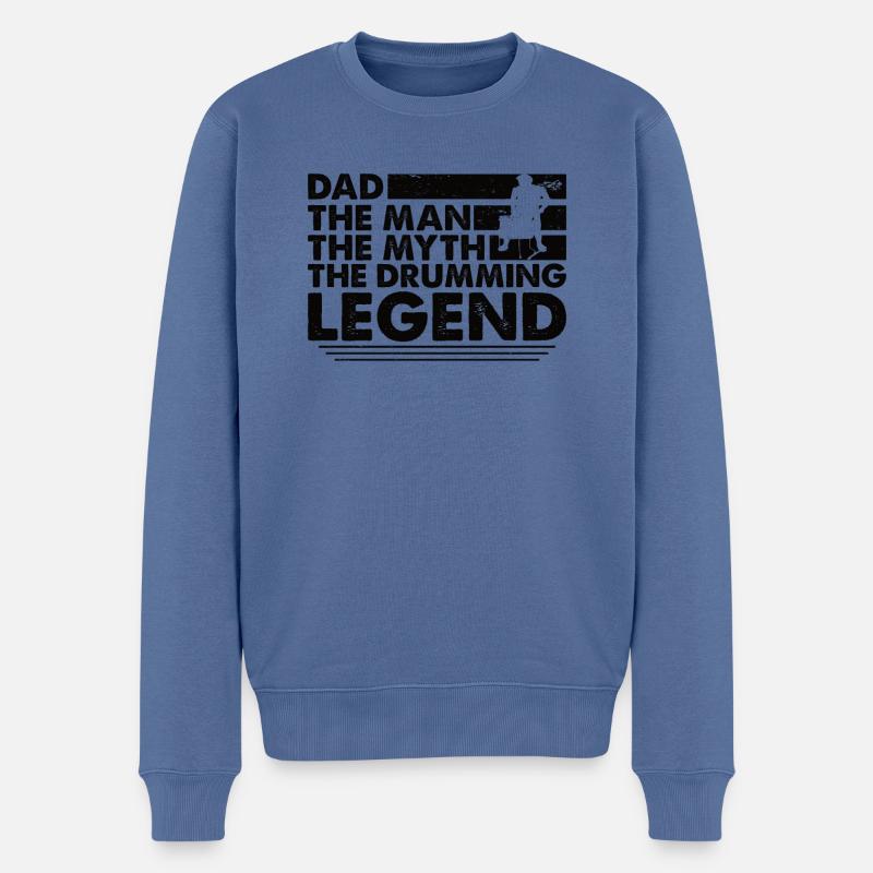 Batteur Père Batteur Batteur Papa - Pull Premium bio Homme - bleu pigeon