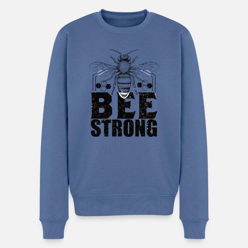 Biene Wespe - Männer Premium Bio Pullover - Taubenblau