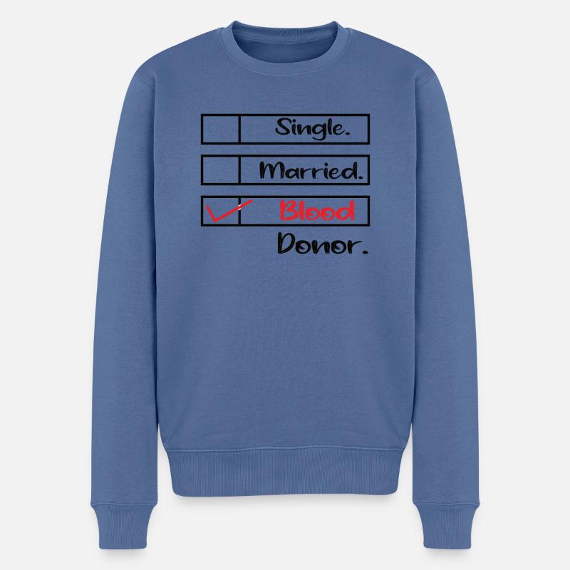 Blutspende Blutspenden Blutspender - Männer Premium Bio Pullover - Taubenblau