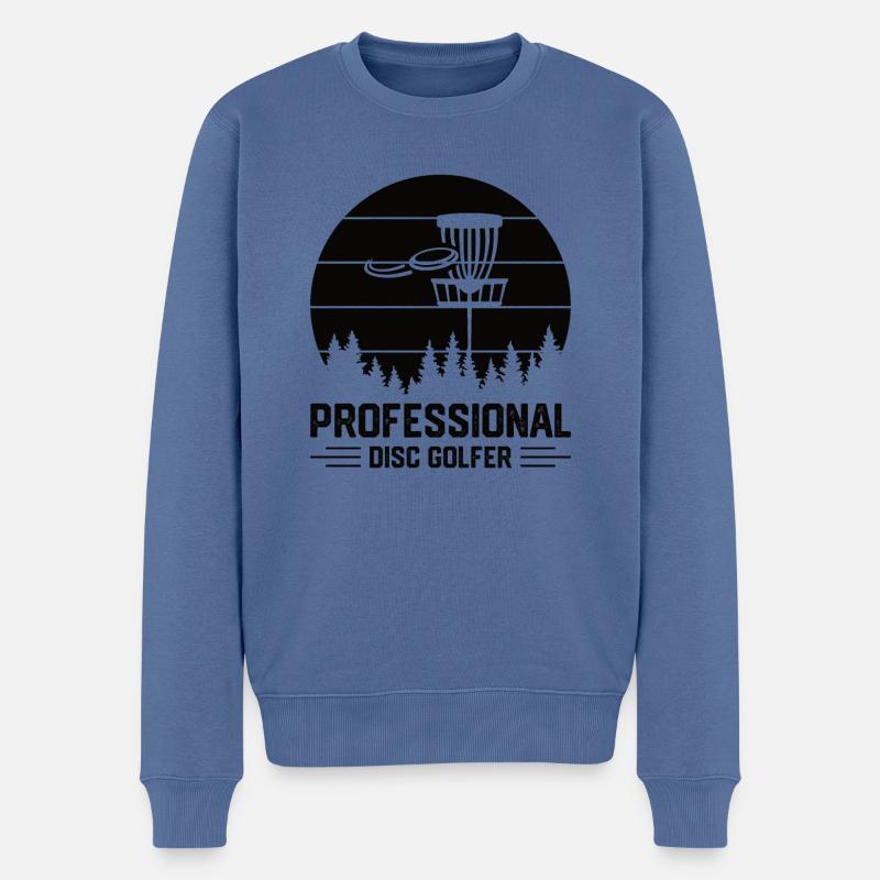 Disc Golf Disc-Golf Frisbee Baum Korb Abwurf - Männer Premium Bio Pullover - Taubenblau