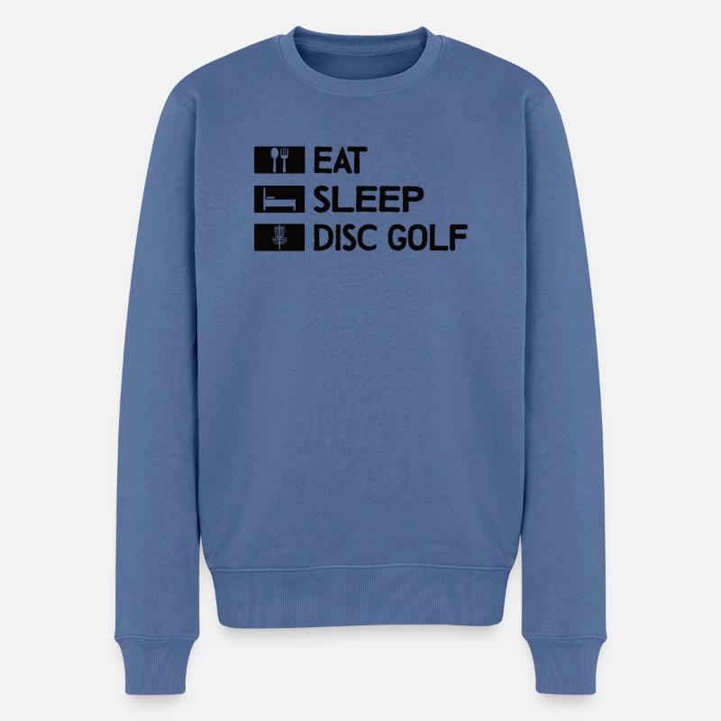 Disc Golf Disc-Golf Frisbee Baum Korb Abwurf - Männer Premium Bio Pullover - Taubenblau