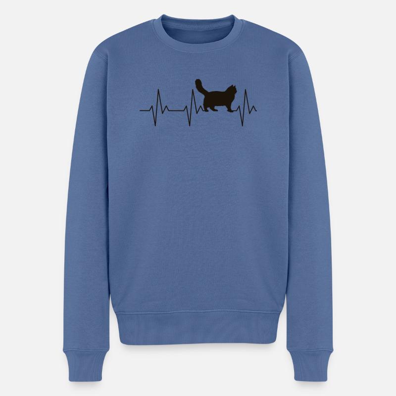 Ragdoll Kat Ragdoll Kat Kat Ejer - Økologisk premium-sweatshirt til mænd - dueblå