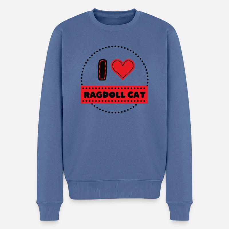Ragdoll-Katze Ragdoll Katze Katzenbesitzer - Männer Premium Bio Pullover - Taubenblau