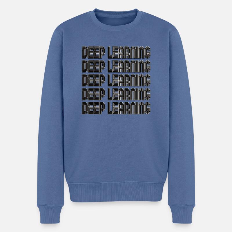 Deep Learning Machine Learning AI KI - Männer Premium Bio Pullover - Taubenblau