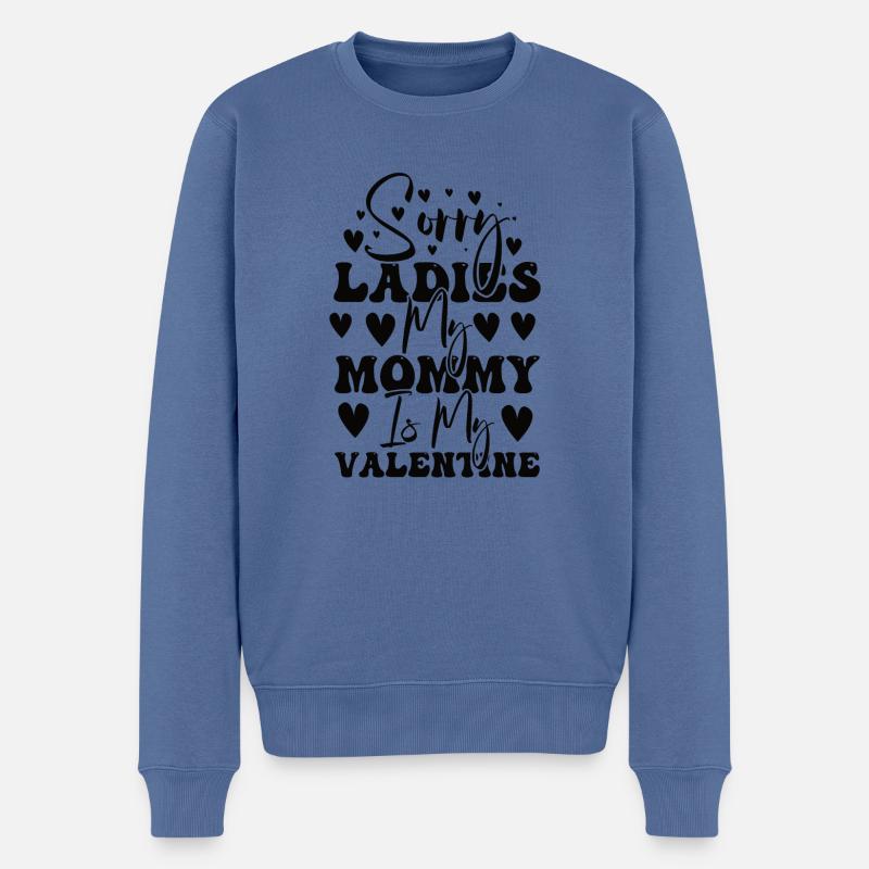 Maman Fils Saint-Valentin Mère Maman - Pull Premium bio Homme - bleu pigeon
