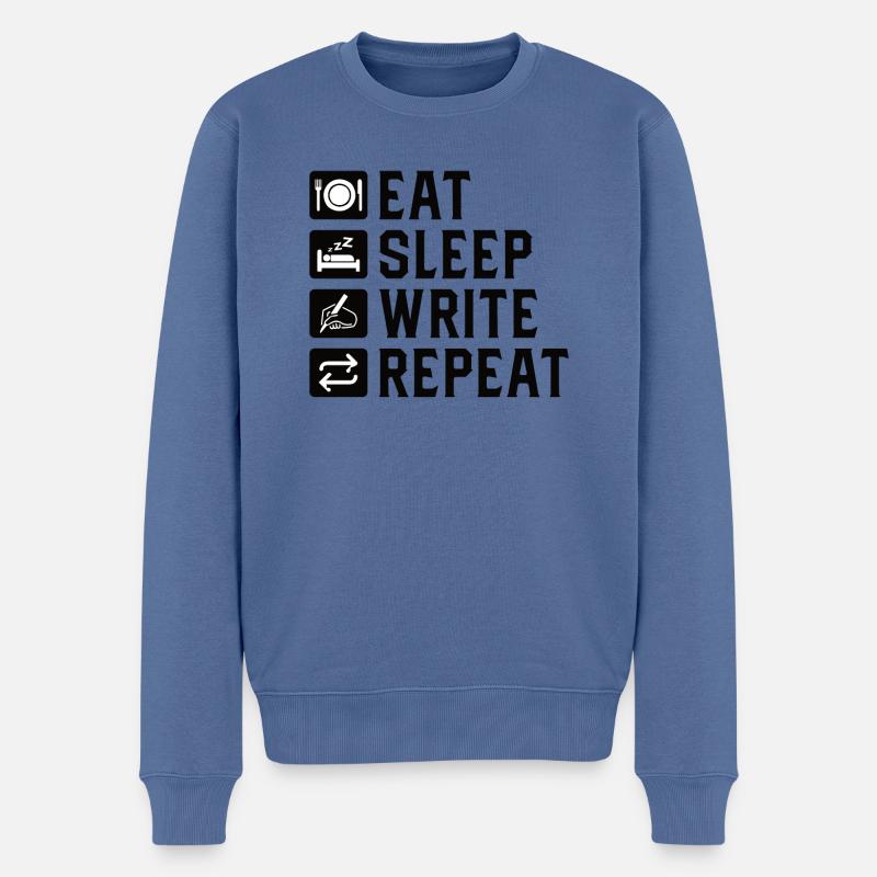 Schriftsteller Autor Buch Schreiben Romanautor - Männer Premium Bio Pullover - Taubenblau