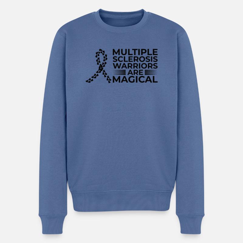 Multiple Sklerose Awareness - Männer Premium Bio Pullover - Taubenblau
