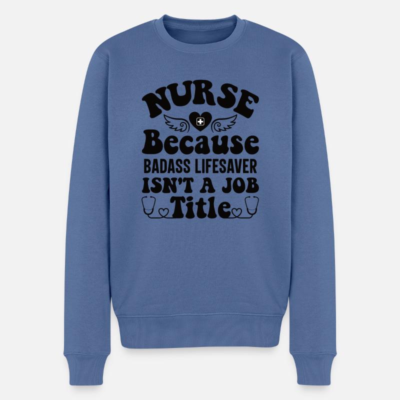 Rettungsdienst Notfallsanitäter Krankenschwester - Männer Premium Bio Pullover - Taubenblau