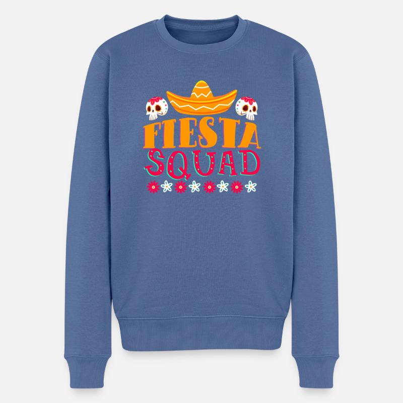 Fiesta Squad - Männer Premium Bio Pullover - Taubenblau