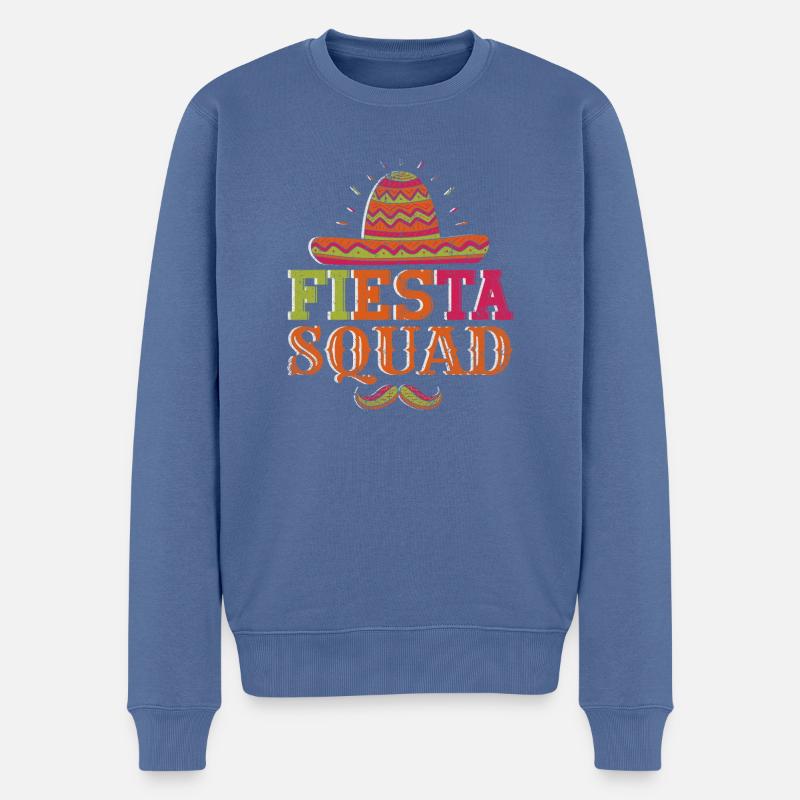 Fiesta Squad - Männer Premium Bio Pullover - Taubenblau