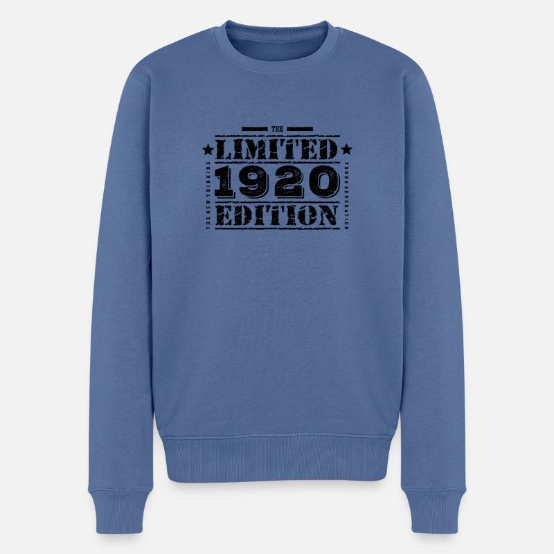 1920 Édition Limitée Anniversaire - Pull Premium bio Homme - bleu pigeon