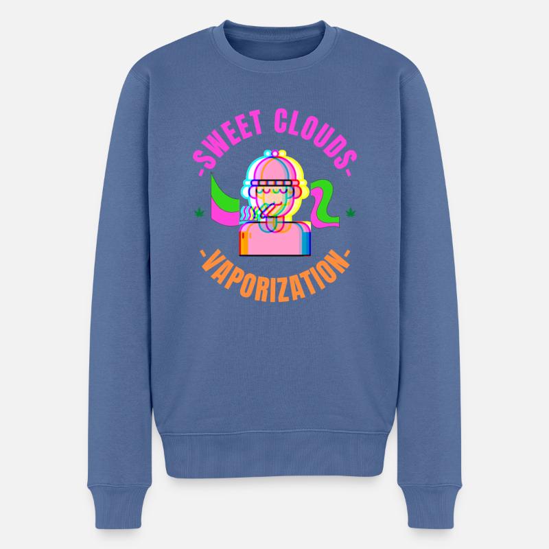 vapenation transparent - Männer Premium Bio Pullover - Taubenblau