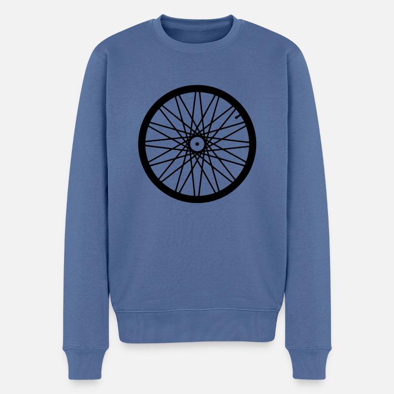 Fahrrad Reifen - Simple Statement - Männer Premium Bio Pullover - Taubenblau