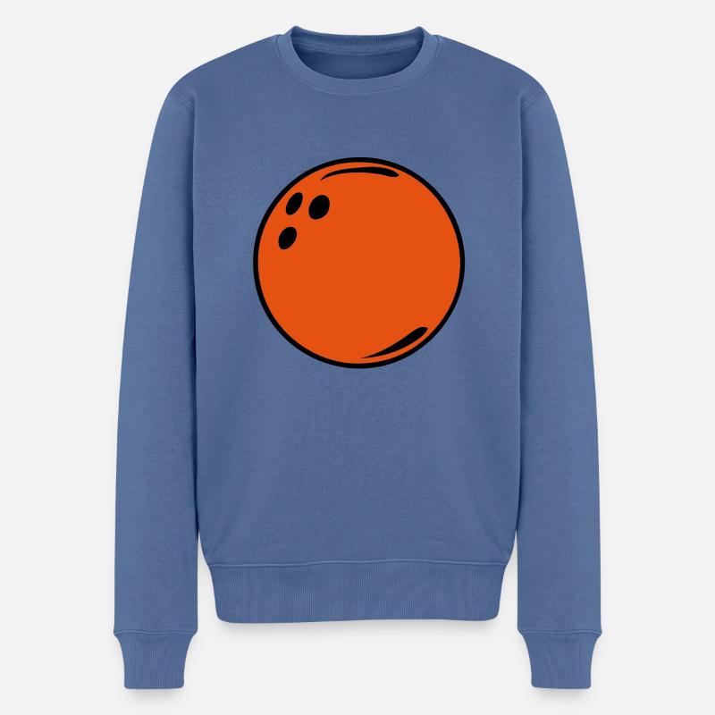 boule bowling 5112 - Pull Premium bio Homme - bleu pigeon