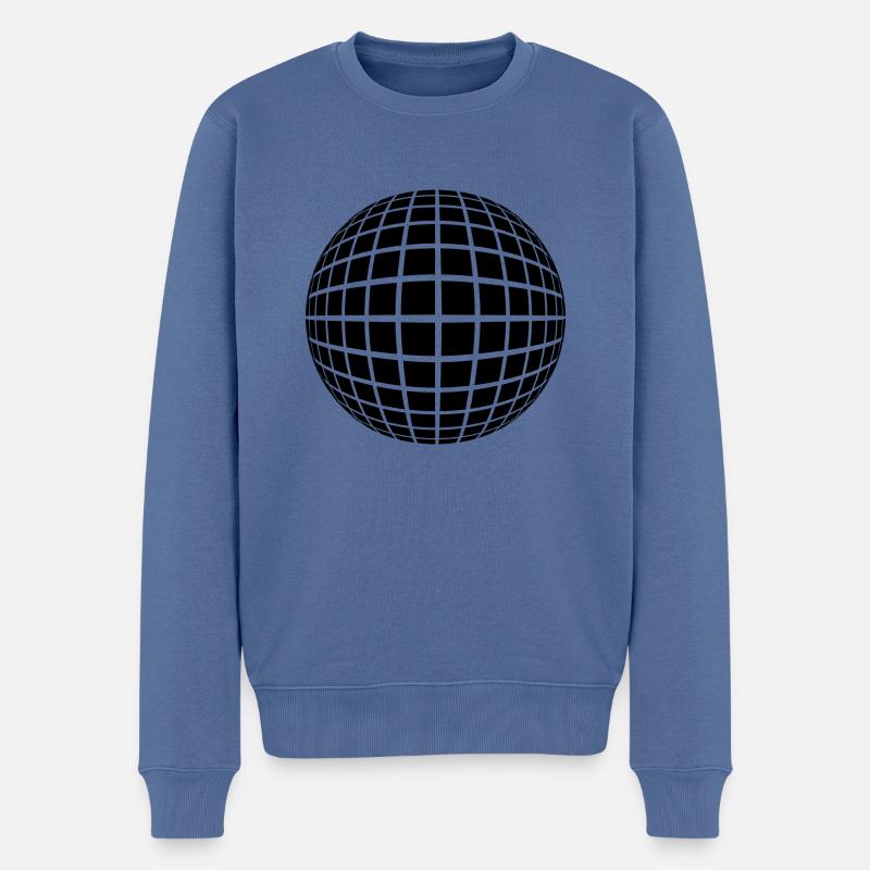 Optische Täuschung - Kugel - Männer Premium Bio Pullover - Taubenblau