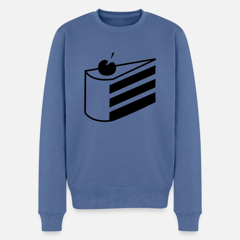 The cake is a lie - Männer Premium Bio Pullover - Taubenblau
