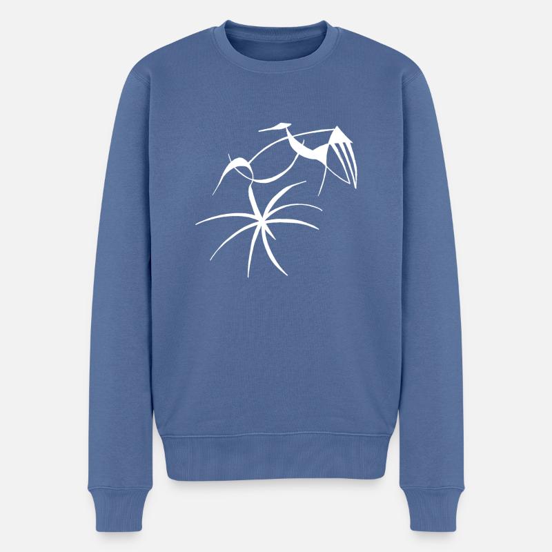 Paradiesvögel - Männer Premium Bio Pullover - Taubenblau