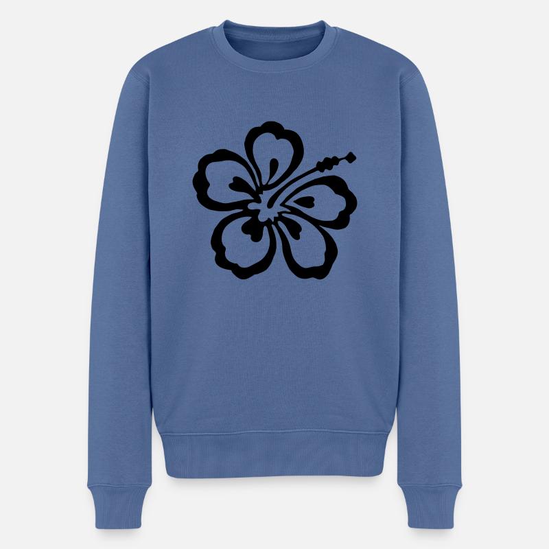 Hibiscus - Pull Premium bio Homme - bleu pigeon