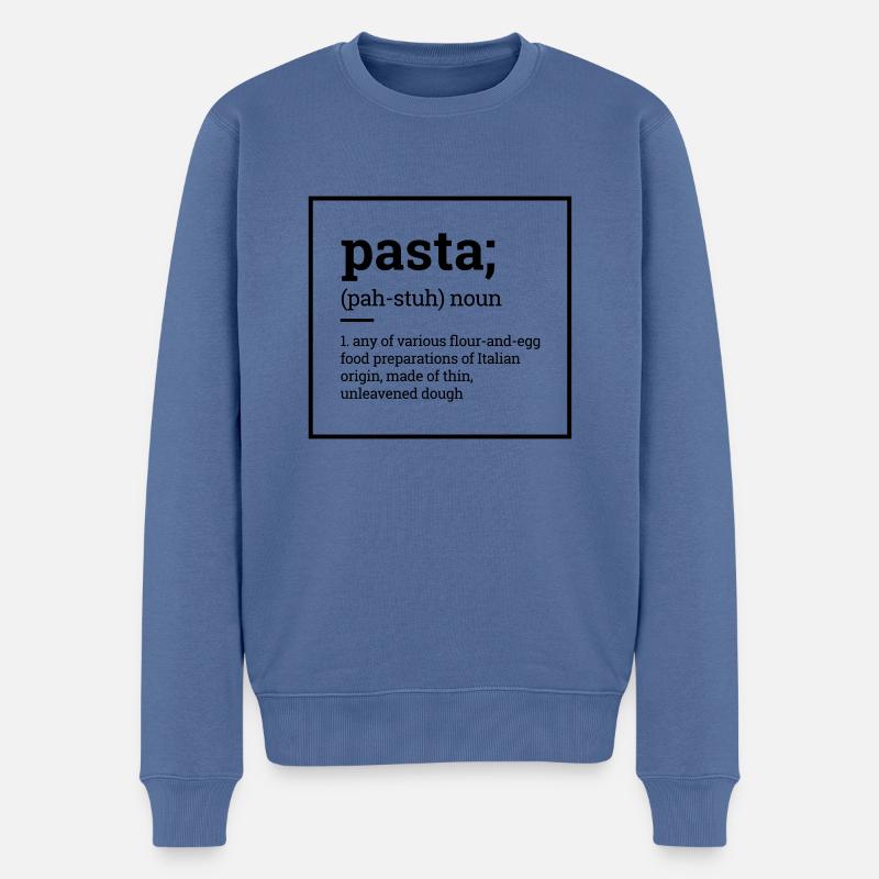Pasta - Männer Premium Bio Pullover - Taubenblau
