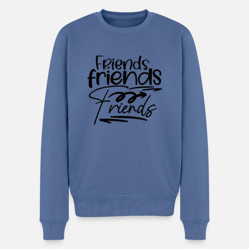 best friend forever - Männer Premium Bio Pullover - Taubenblau