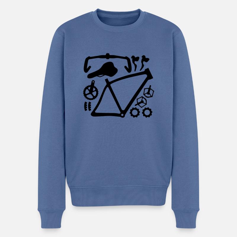 vélo de route - Pull Premium bio Homme - bleu pigeon