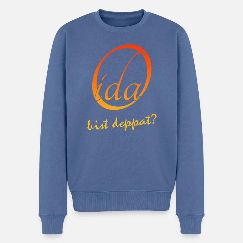 Oida bist deppat? - Männer Premium Bio Pullover - Taubenblau