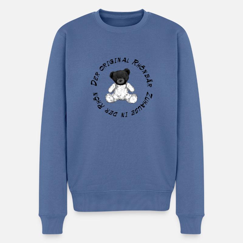 Rhönbär - Männer Premium Bio Pullover - Taubenblau