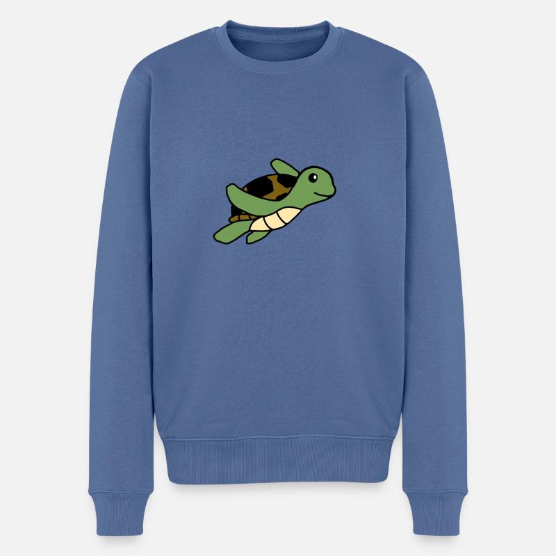 Tierschildkröte 1 - Männer Premium Bio Pullover - Taubenblau