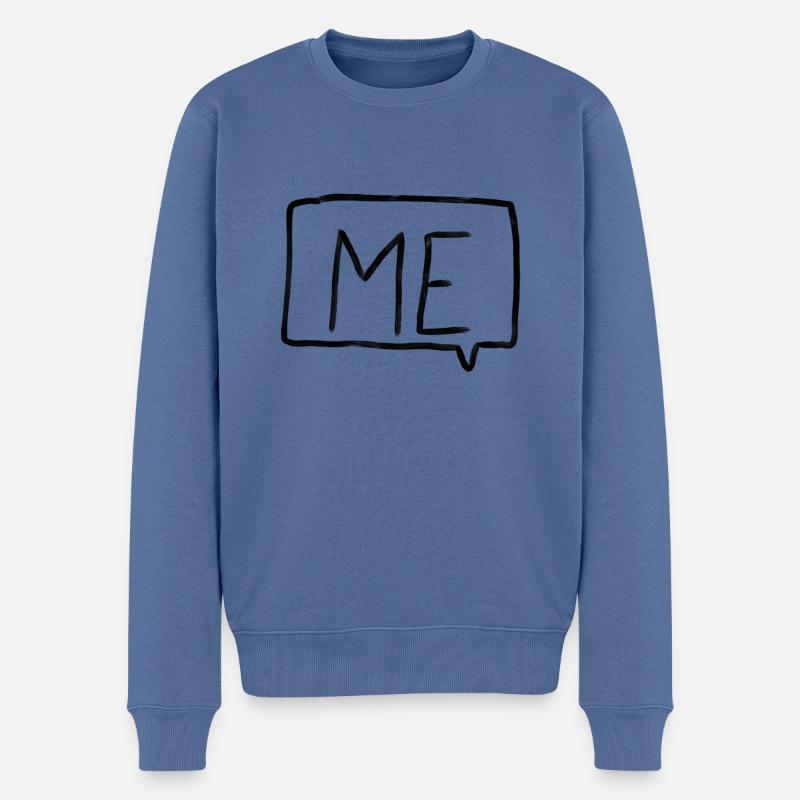ME - Männer Premium Bio Pullover - Taubenblau