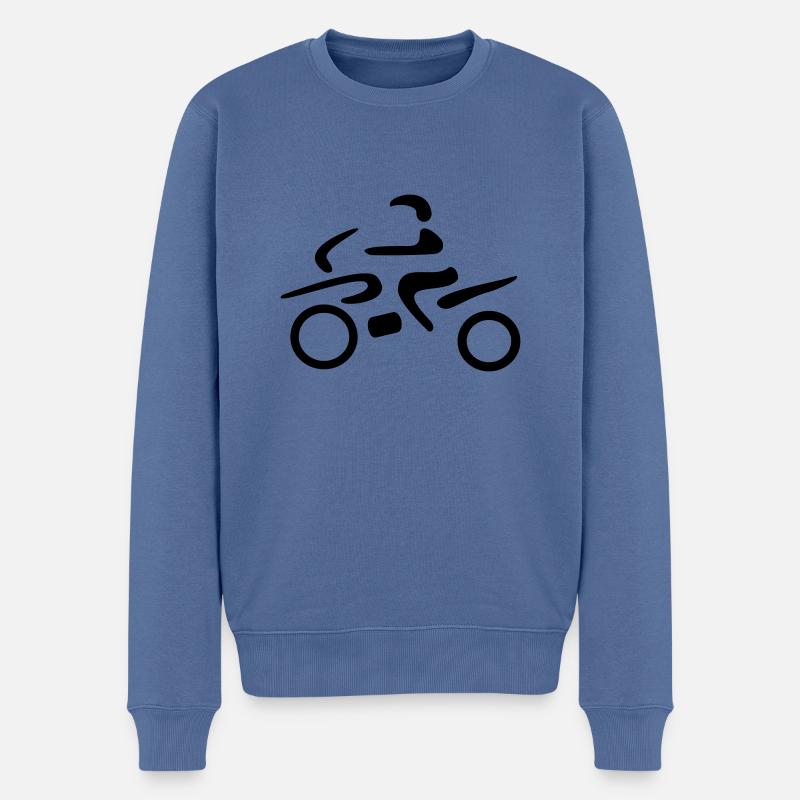 R 1200 GS - R1200GS - Männer Premium Bio Pullover - Taubenblau