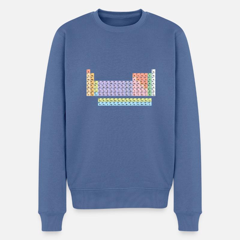 periodic table - Männer Premium Bio Pullover - Taubenblau