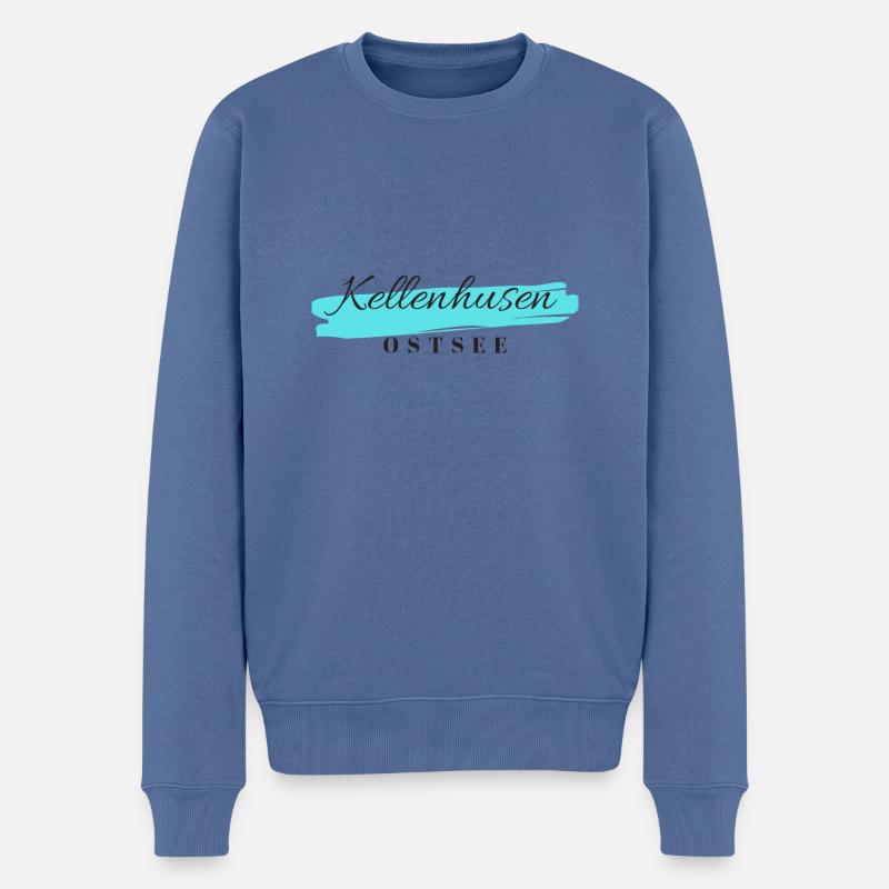 Kellenhusen - Männer Premium Bio Pullover - Taubenblau
