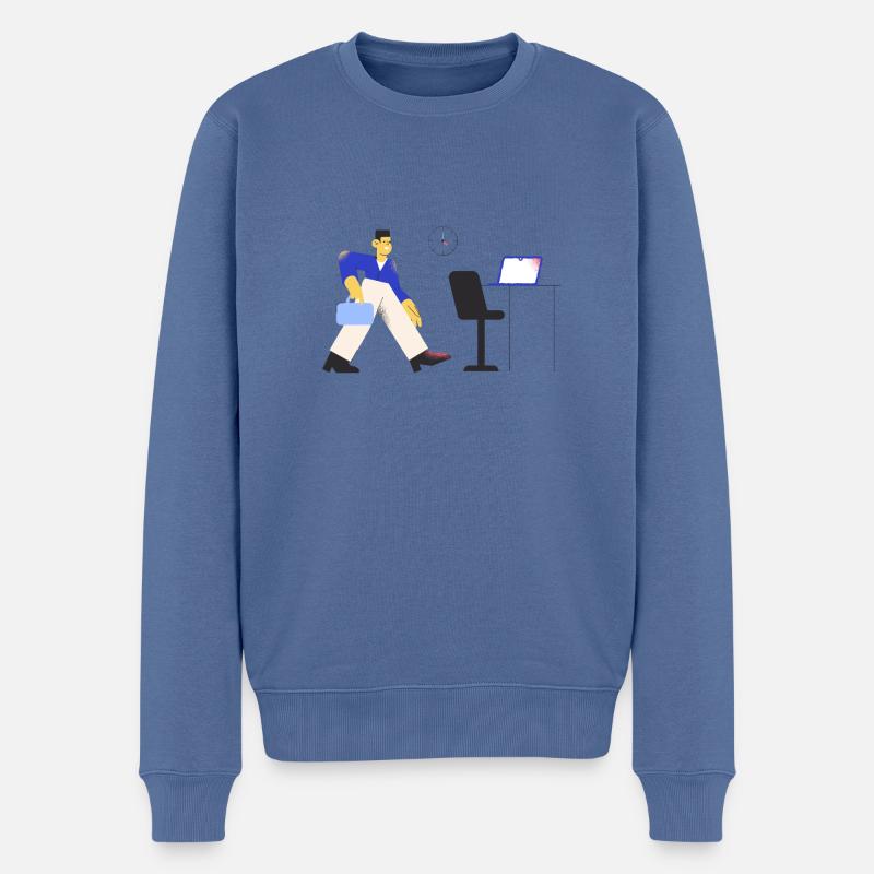 Pablo - Bureau - Pull Premium bio Homme - bleu pigeon