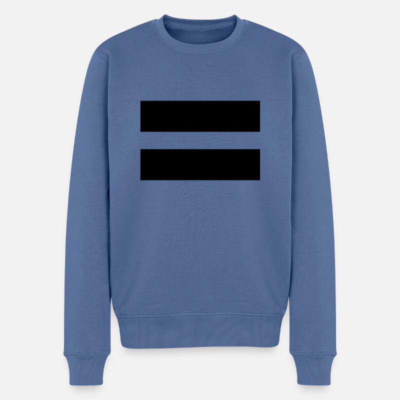 Égalité - Pull Premium bio Homme - bleu pigeon