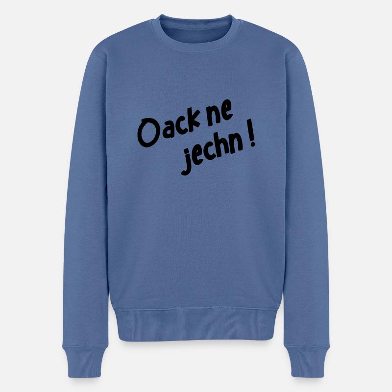 oack ne jechn - Männer Premium Bio Pullover - Taubenblau