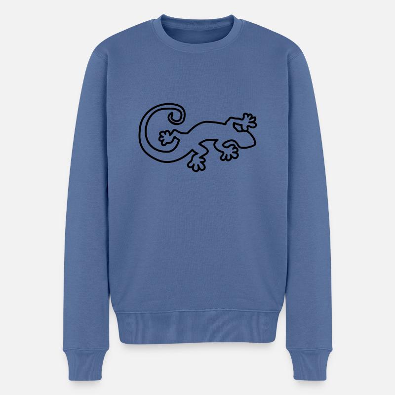 geko - Pull Premium bio Homme - bleu pigeon