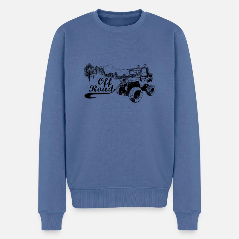 Offroad - Männer Premium Bio Pullover - Taubenblau