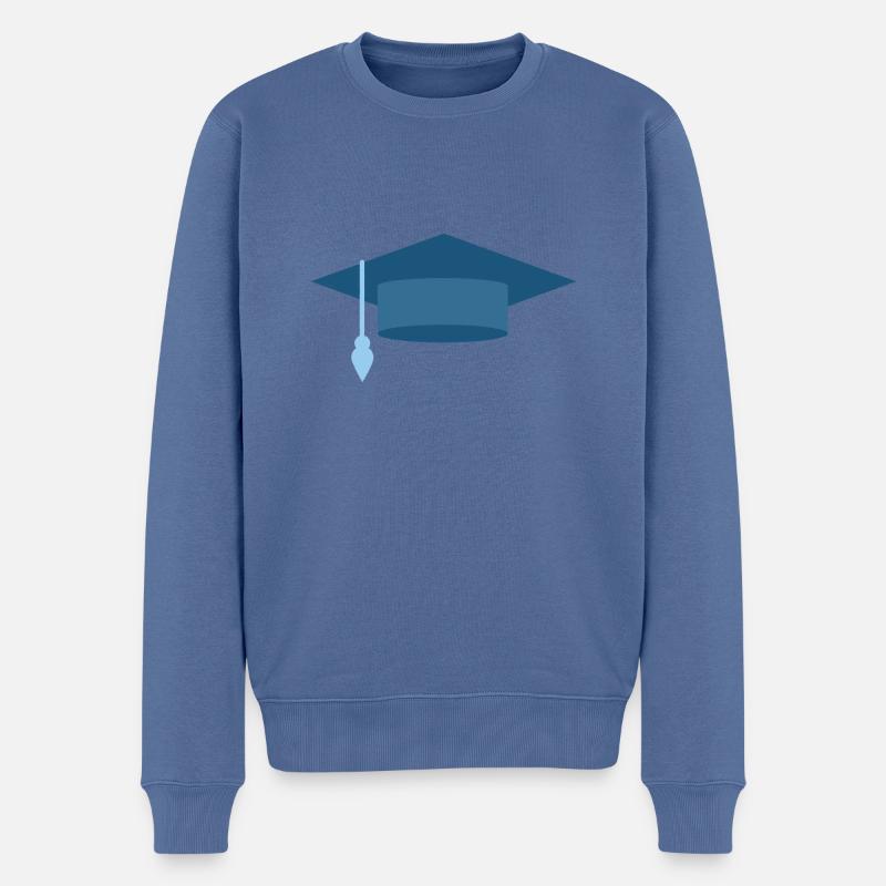 Cherry - graduation cap - Pull Premium bio Homme - bleu pigeon