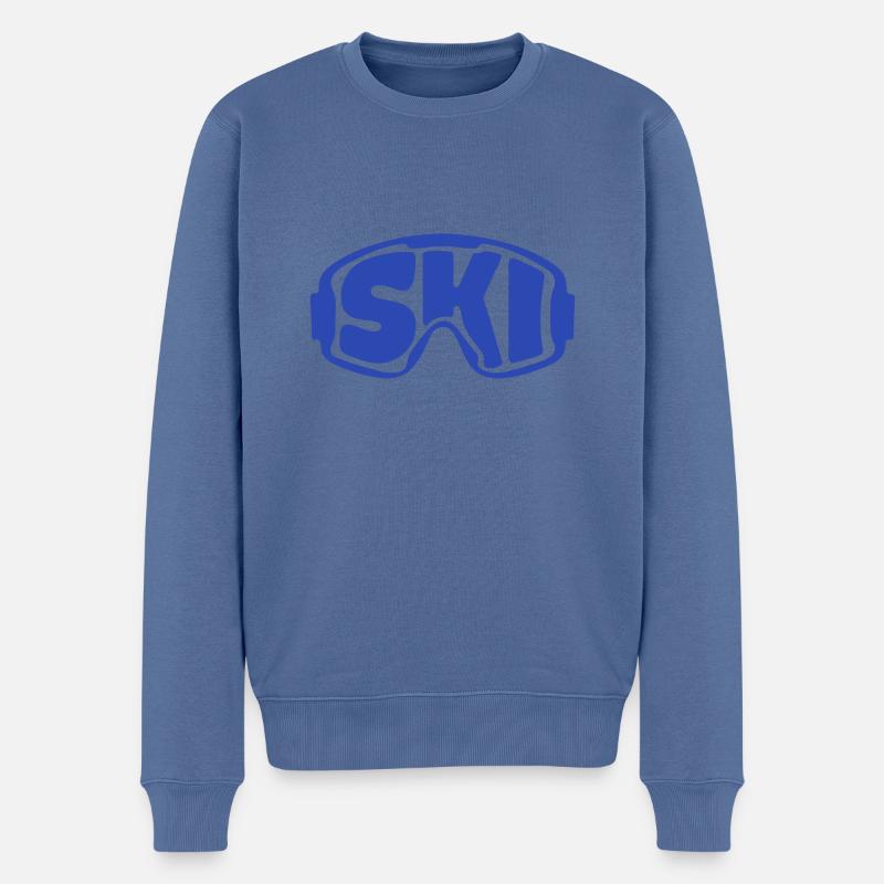 Ski(Brille) - Männer Premium Bio Pullover - Taubenblau
