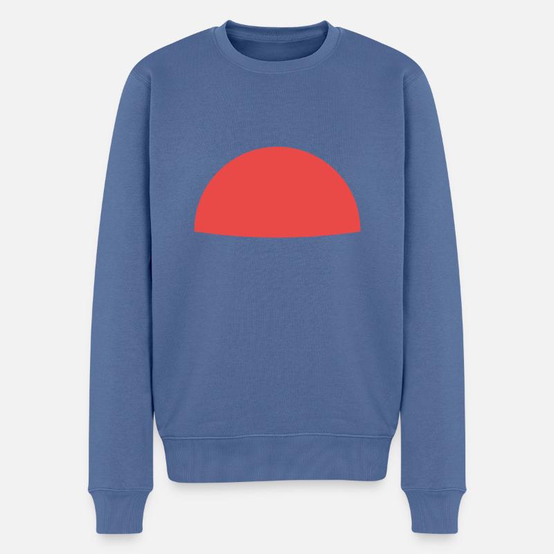 Clip - semicircle red - Männer Premium Bio Pullover - Taubenblau