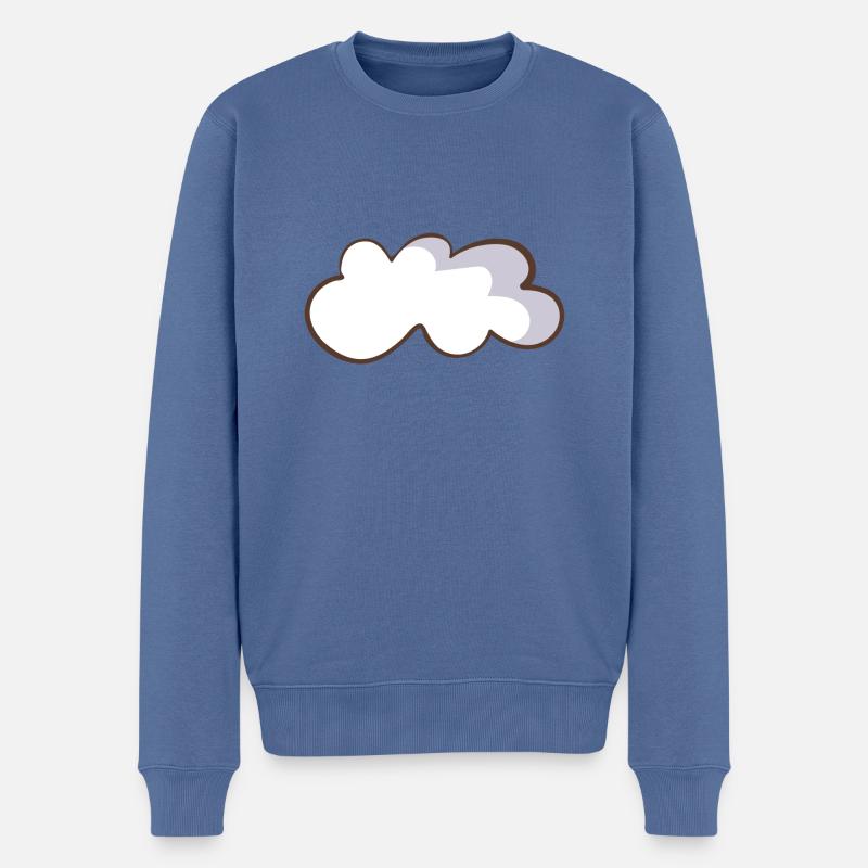 nuage - Pull Premium bio Homme - bleu pigeon