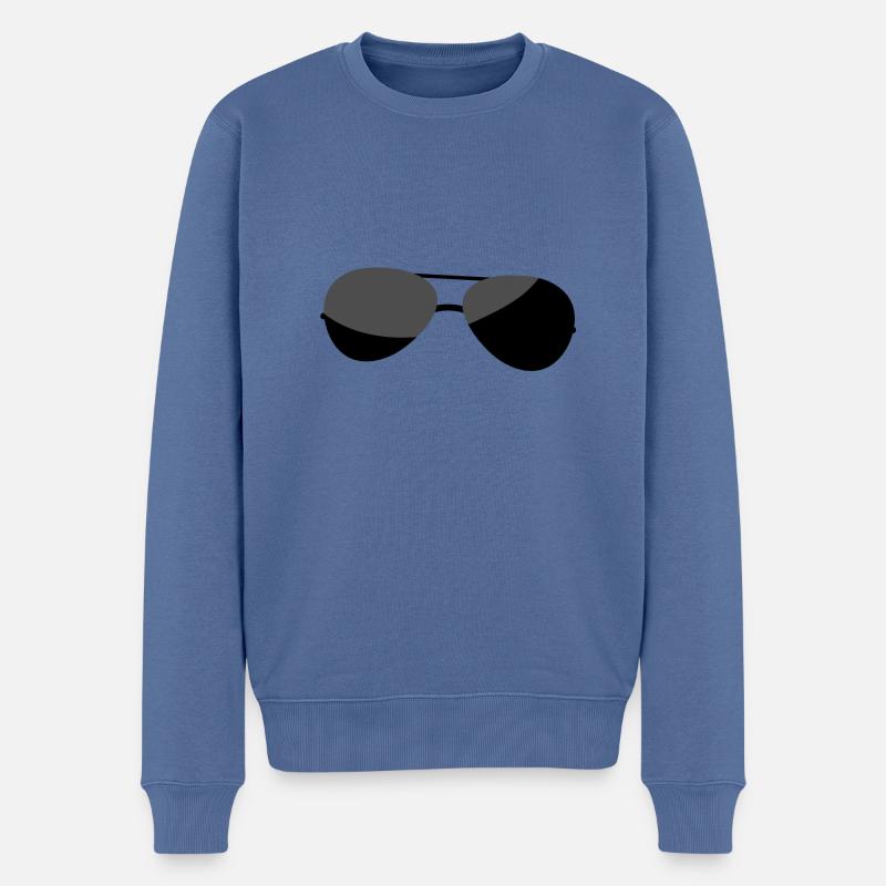 Sonnenbrille - Männer Premium Bio Pullover - Taubenblau