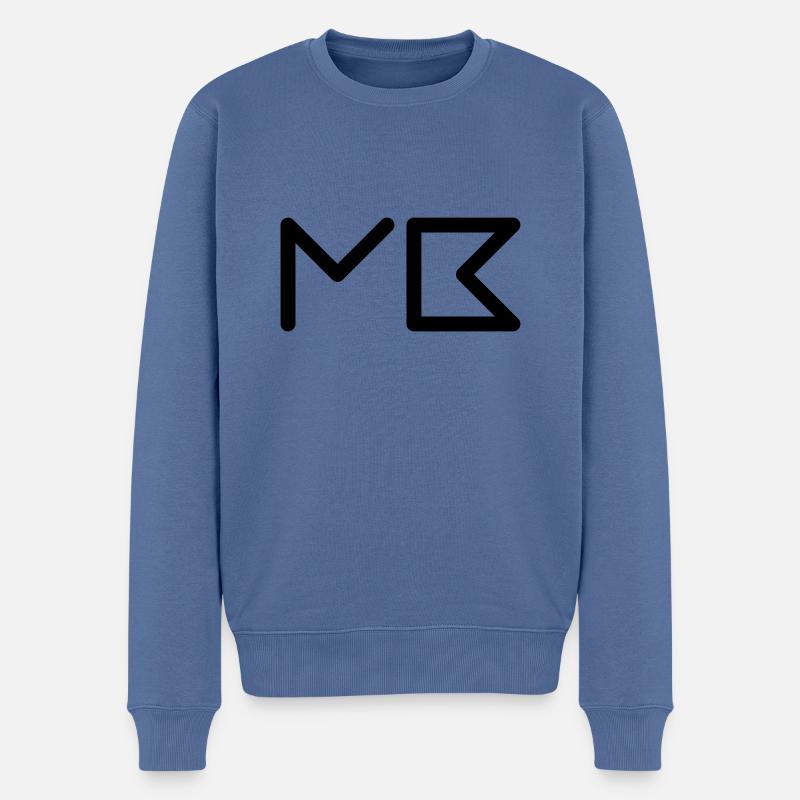 MB 2 Logo - Männer Premium Bio Pullover - Taubenblau