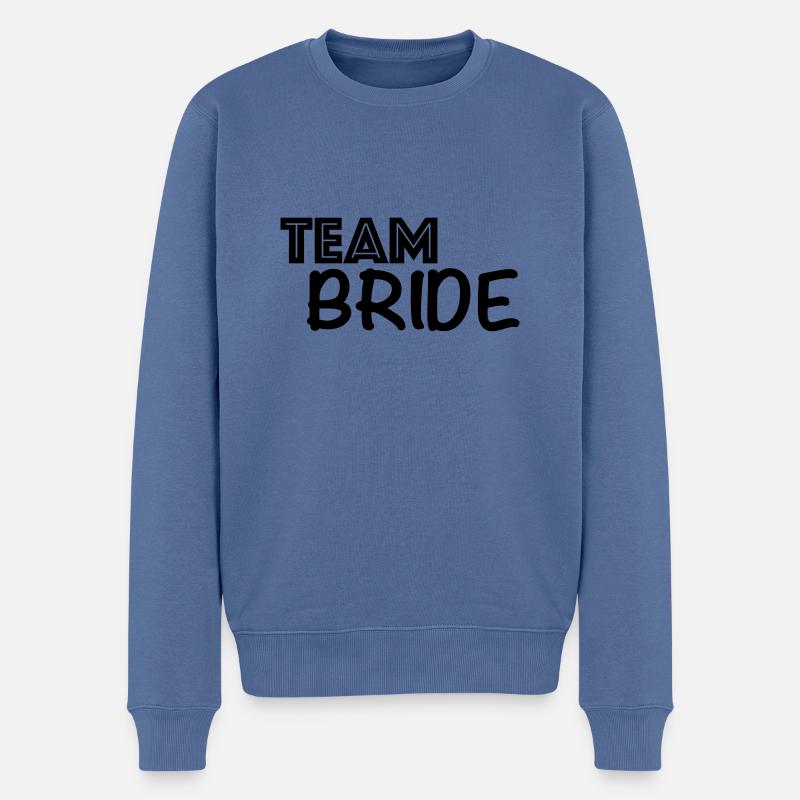 Team Bride - Männer Premium Bio Pullover - Taubenblau