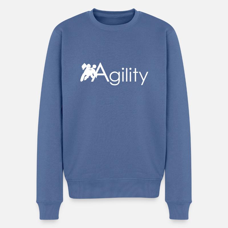 Agility - Pull Premium bio Homme - bleu pigeon