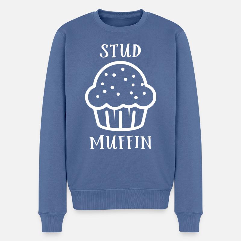 Stud Muffin - Pull Premium bio Homme - bleu pigeon